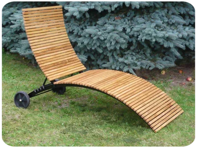 ITER®Gartenliege Robinienholz-klappbar