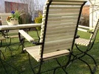 Klassiker Gartenstuhl Robinie Rückseite