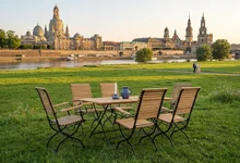 ITER®-klassische Gartenmöbel-Metall-Robinie-klappbar
