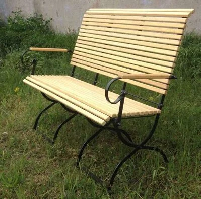 klassische Gartenbank Robinie Metall von ITER® 