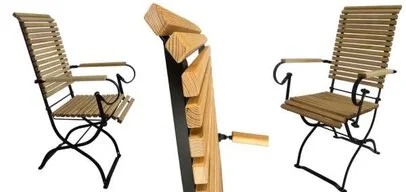 klassische Gartenstühle Robinie Metall wetterfest klappbar
